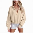 thumbnail image 1 of Godom Hoodies for Women Casual Long Sleeve Half Zip Pullover Lightweight Sweatshirts Tops Fall Fashion Outfits 2025, 1 of 6