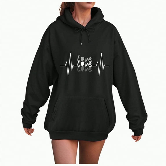 Godom Hoodies for Women Fleece Hooded Sweatshirts Oversized Pullover Long Sleeve Ladies Tops with Pocket Womens Sweatshirt