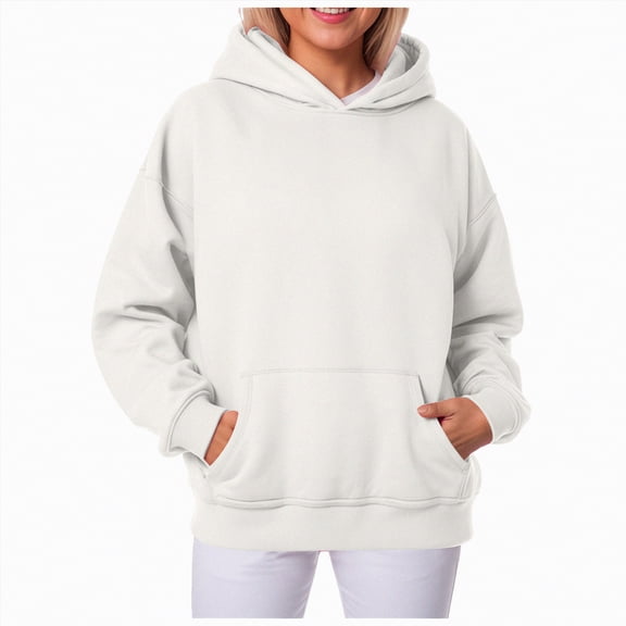 Godom Hoodies for Women Oversized Fleece Sweatshirts Long Sleeve Pullover Tops Fall Outfits with Pocket Fashion Sweatshirt