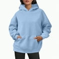 thumbnail image 1 of Godom Hoodies for Women Oversized Fleece Sweatshirts Long Sleeve Pullover Tops Fall Outfits with Pocket, 1 of 5