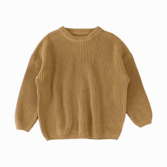 Godom Toddler Baby Girl Boy Oversized Sweater Long Sleeve Crewneck Sweatshirt Warm Fall Winter Knit Pullover Tops