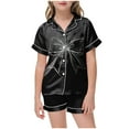 thumbnail image 1 of Godom Kid Girls Pajama Set Cotton Knit Pajama Shorts Pants Summer PJ 2 Piece PJS Sets Tween Clothes, 1 of 3