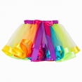 thumbnail image 1 of Godom Kids Ballet Tutu Skirt 2T-15T Gymnastics Dance Dress Cosplay Party Clothes Elastic Waist,Yellow, 1 of 4