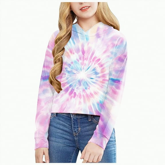 Godom Kids Crop Tops Girls Striped Long Sleeve Fashion Hoodies Pullover Sweatshirts