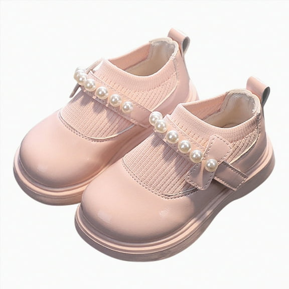 Godom Kids Shoes Girls Girls Flat Thick Bottom Non Slip Lightweight Mesh Upper Breathable Toddler/Little/Big Kid