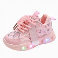 thumbnail image 1 of Godom Kids Shoes Girls Kids Lightweight Breathable Lace-up Sneakers Soft Walking Shoe, 1 of 7