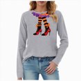 thumbnail image 1 of Godom Long Sleeve Fall T-Shirt for Women Family Halloween Tops Casual Pumpkin Graphic Tees, 1 of 4