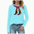thumbnail image 1 of Godom Long Sleeve Fall T-Shirt for Women Family Halloween Tops Casual Pumpkin Graphic Tees, 1 of 4
