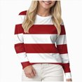thumbnail image 1 of Godom Long Sleeve Shirts for Women Fall Dressy Casual Blouses Fashion Striped Tunic Tops, 1 of 4