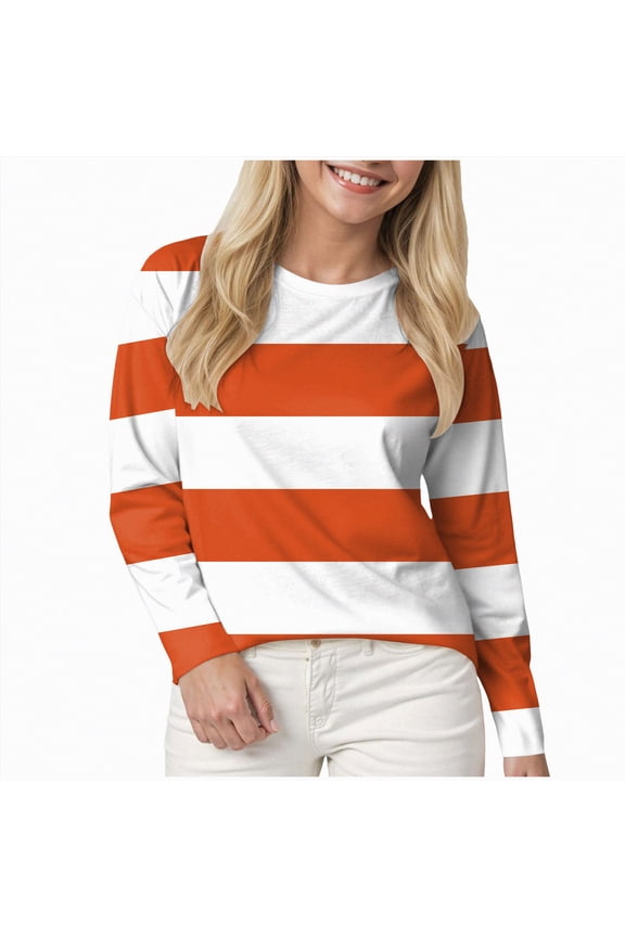 Long Sleeve Shirts for Women Fall Dressy Casual Blouses Fashion Striped Tunic Tops