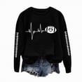 thumbnail image 1 of Godom Oversized Sweatshirt for Women Rugby Graphic Pullover Long Sleeve Drop Shoulder Fleece Sweatshirt, 1 of 6