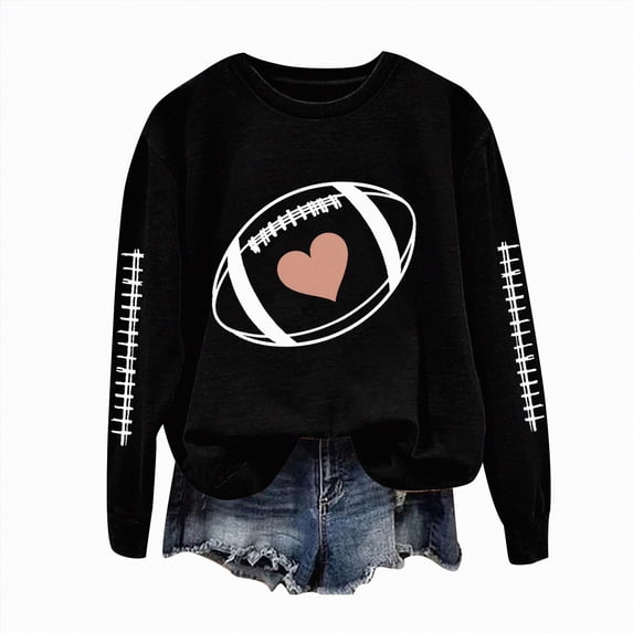 Godom Oversized Sweatshirt for Women Rugby Graphic Pullover Long Sleeve Drop Shoulder Fleece Sweatshirt