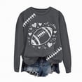 thumbnail image 1 of Godom Oversized Sweatshirt for Women Rugby Graphic Pullover Long Sleeve Drop Shoulder Fleece Sweatshirt, 1 of 7