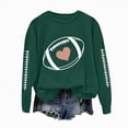 thumbnail image 1 of Godom Oversized Sweatshirt for Women Rugby Graphic Pullover Long Sleeve Drop Shoulder Fleece Sweatshirt, 1 of 7