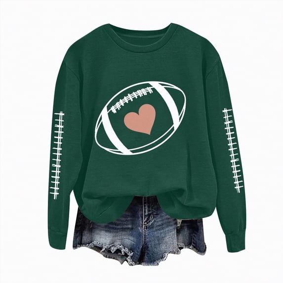 Godom Oversized Sweatshirt for Women Rugby Graphic Pullover Long Sleeve Drop Shoulder Fleece Sweatshirt