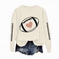 thumbnail image 1 of Godom Oversized Sweatshirt for Women Rugby Graphic Pullover Long Sleeve Drop Shoulder Fleece Sweatshirt, 1 of 7