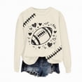 thumbnail image 1 of Godom Oversized Sweatshirt for Women Rugby Graphic Pullover Long Sleeve Drop Shoulder Fleece Sweatshirt, 1 of 7