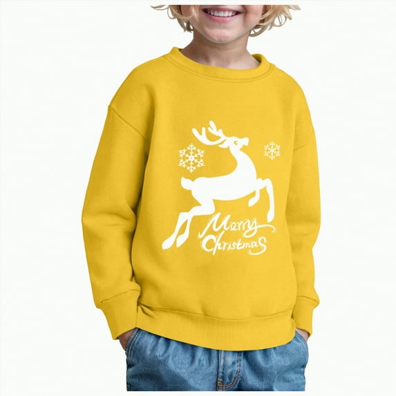 Godom Pullover for Child Toddler Boys and Girls Sweater Coat Round Neck Small and Medium Children's Pullover