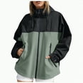 thumbnail image 1 of Godom Rain Coats for Women Long Sleeve Breathable Zipper Pocket Hood Jacket Plus Size Waterproof Windproof Coats Hiking Climbing for Spring Fall Winter, 1 of 6