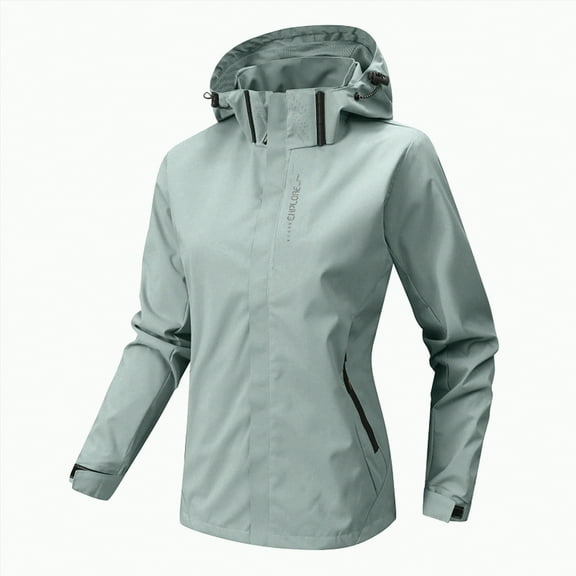 Godom Rain Jackets for Women, Waterproof Raincoat Lightweight Hiking Jackets Windproof Hooded Jacket with Pockets