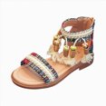 thumbnail image 1 of Godom Sandals for Girls Summer Open Toe Flats Shoes Dress Sandal for Toddler Little Big Kid, 1 of 7