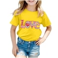 thumbnail image 1 of Godom Short Sleeve Shirt for Girls Casual Crewneck Tops Summer Tops, 1 of 5