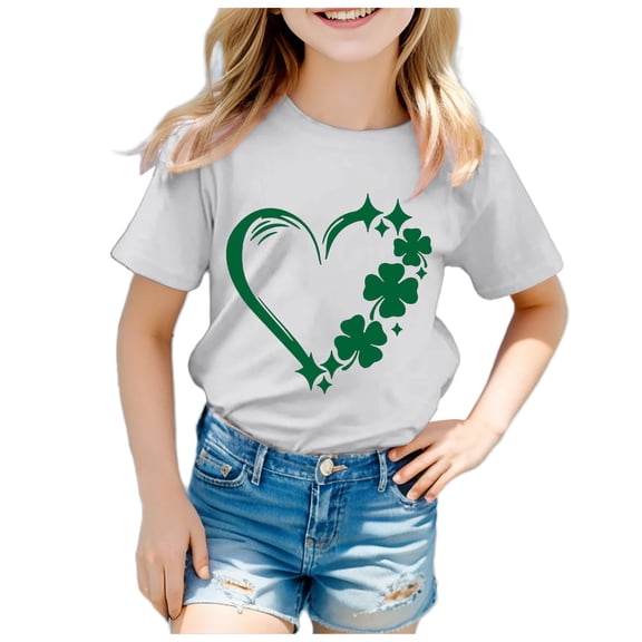 Godom Short Sleeve Shirt for Girls Casual Cute Blouse Girls Summer Tops