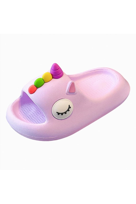 Slippers for Girls Cartoon Slides Sandals Indoor Outdoor Garden Slippers Shower Shoes Kid Cloud Slides