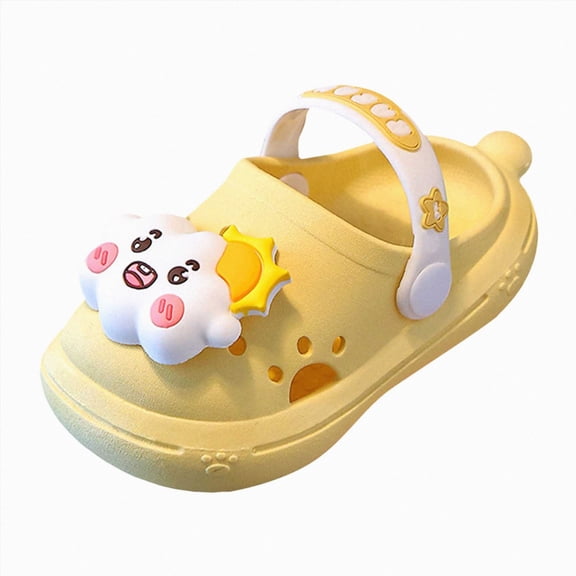 Godom Slippers for Girls Cute Soft Anti-slip House Kids Girl Slipper for Indoor Outdoor Kid Cloud Slides