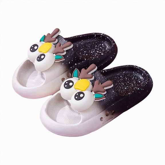 Godom Slippers for Girls Non-Slip Super Soft Slides Bathroom Thick Sole Sandals Kid Cloud Slides