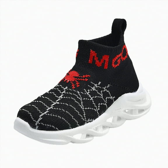 Godom Sneakers for Boys Lightweight Breathable Strap Athletic Shoes Running Shoe