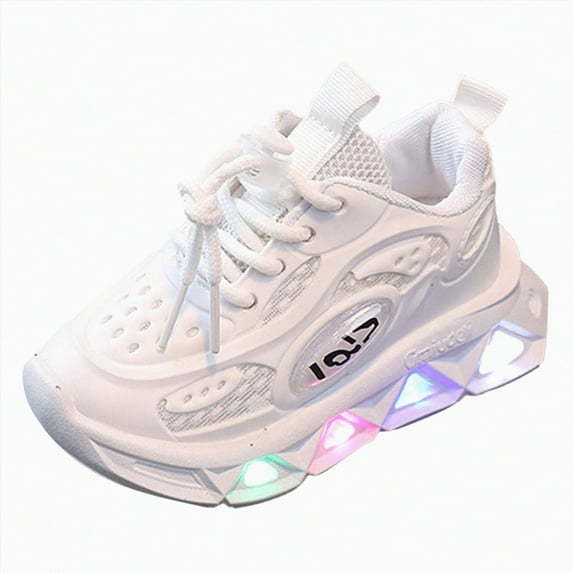 Godom Sneakers for Girls Slip-On Sneakers Kids Sparkle Pop Lightweight Shoes Soft Walking Shoe