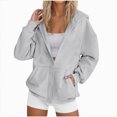 thumbnail image 1 of Godom Super Soft Hoodies for Women Long Sleeve Button Down Oversized Sweatshirts Loose Fall Winter Clothing with Pockets, 1 of 5