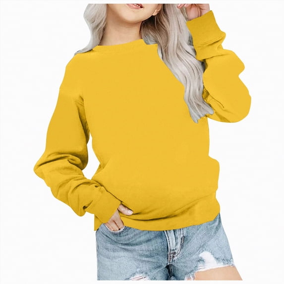 Godom Sweaters for Girls Printed Hoodie Long Sleeves Without a Hat Sweate