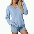 thumbnail image 1 of Godom Sweatshirt for Women Long Sleeve V Neck Tops Oversized Casual Pullover Shirts Fall Winter Clothes, 1 of 7