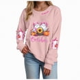 thumbnail image 1 of Godom Sweatshirt for Women Pink Ribbon Sweatshirts Long Sleeve Hoodies Pullover Tops, 1 of 7