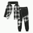 thumbnail image 1 of Godom Toddler Baby Boy Clothes Fall Winter Outfit Boys 5T Clothes Long Sleeve Tops and Pants Kids 2Pcs Clothing Sets,Black, 1 of 7