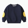 thumbnail image 1 of Godom Toddler Baby Boys Sweatshirts Long Sleeve Crewneck Solid Color Pullover Fall Tops, 1 of 5