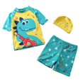 thumbnail image 1 of Godom Toddler Boy Swimsuit 2 Piece Short Sleeve T-Shirt and Board Shorts Swimsuits Sets Beachwear Bathing Suit, 1 of 2