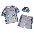 thumbnail image 1 of Godom Toddler Boy Swimsuit Short Sleeve Swimsuit Kids 2-Pieces Bathing Suits Sets Toddler to Big Kid Sizes, 1 of 2