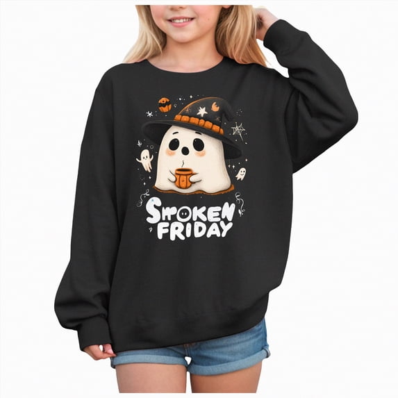 Godom Toddler Boys Girls Halloween Sweatshirt Round Neck Hoodies for Teen Girls Children's Pullover
