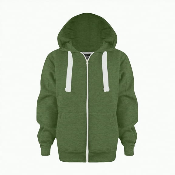 Godom Toddler Boys Zip Up Hoodie Solid Color Hooded Sweatshirt Outerwear