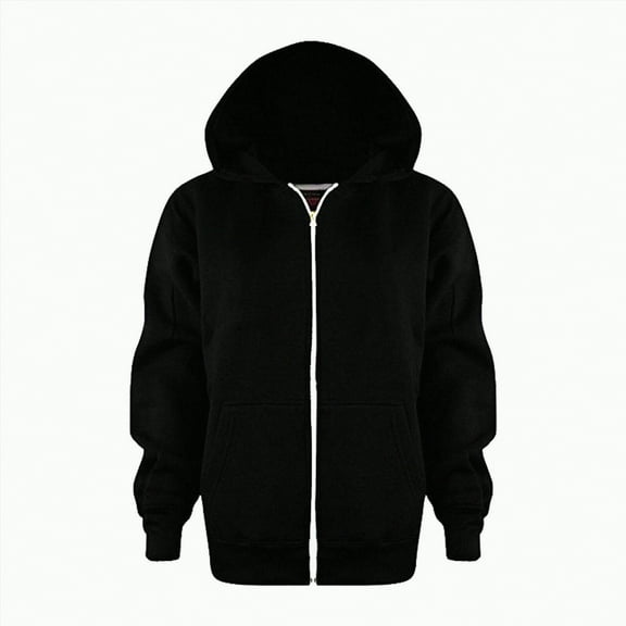 Godom Toddler Boys Zip Up Hoodie Solid Color Hooded Sweatshirt Outerwear