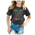 thumbnail image 1 of Godom Toddler Girl Clothes Short Sleeve Crewneck T-Shirt Tee Cute Print Summer Blouse for Girls Tee Tops, 1 of 4