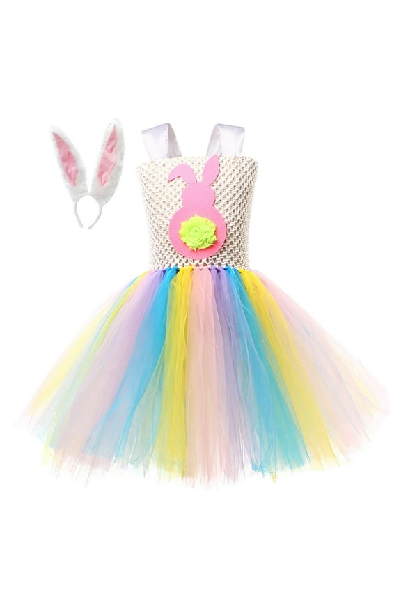 Toddler Girls Dress Cotton Summer Short Sleeve Dress Cartoon Print Casual Dresses Princess Dress