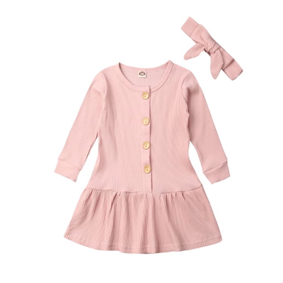 Godom Toddler Girls Dress Elegant Ruffle Short Sleeve Back Tie Dresses Dresses for Teens