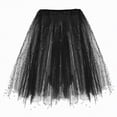 thumbnail image 1 of Godom Toddler Girls Glitter Tutu Skirt 2T-10T Mesh Tiered Princess Dance Skirt Party Costume,Black, 1 of 4