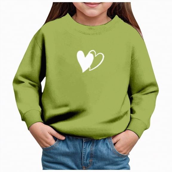 Godom Toddler Girls' Sweatshirt Girl No Cap Crew-Neck Sweatshirt Long Sleeve Pullover Shirt