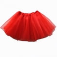thumbnail image 1 of Godom Toddler Girls Tutu Skirt 3T-8T 3-Layer Tulle Elastic Waist Ballet Dance Costume Party Dress,Red, 1 of 4