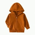 thumbnail image 1 of Godom Toddler Kids Boys Girls Hoodies Jacket 12 18 24 Months 2T 3T 4T 5T Solid Color Zip Up Hooded Long Sleeve Kids Coat Fall Winter Clothes Outerwear, 1 of 6